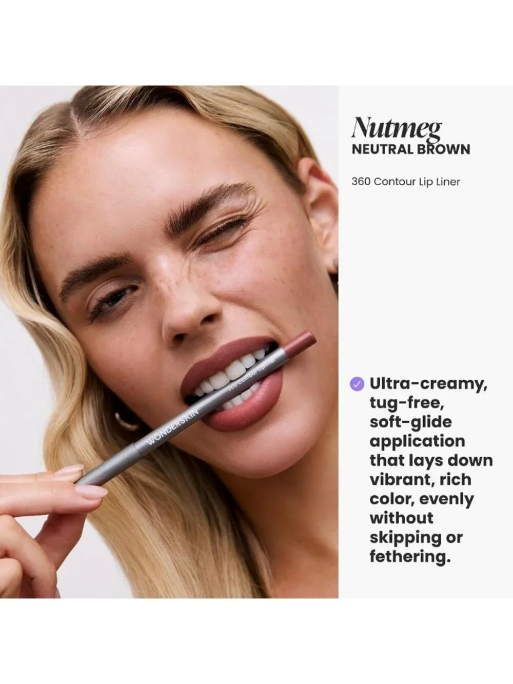 Longwear Waterproof Lip Liner Pencil - Smooth Gliding Nutmeg Contour for All-Day